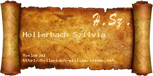 Hollerbach Szilvia névjegykártya